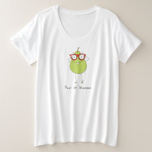 Pear of Glasses Funny Womens Plus Size T_Shirt
