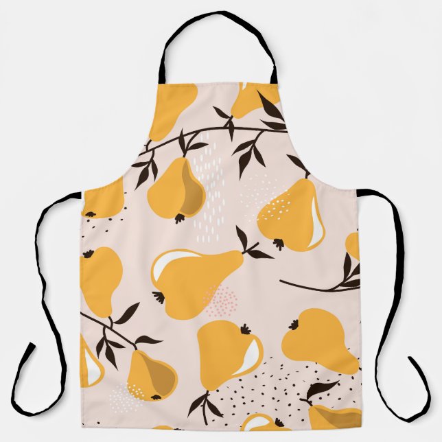 Pear Paradise: Colorful Overlaps Apron (Front)