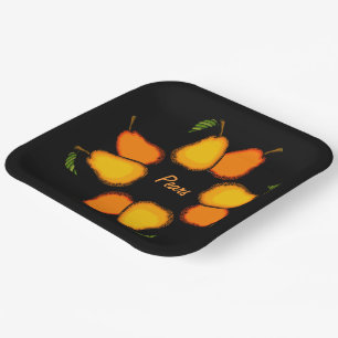 Pear Pears Fruit Bold n Fruity Paper Plates
