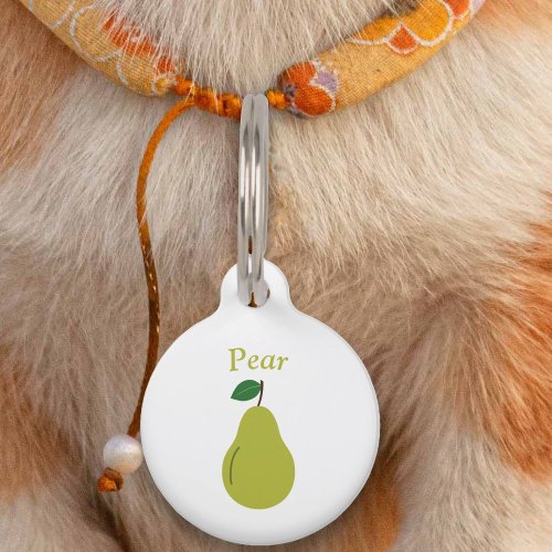 Pear Pet Tag