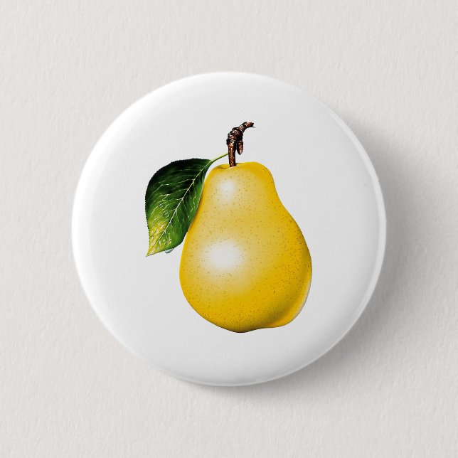Pear Pinback Button (Front)