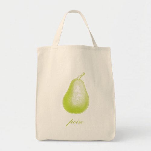 Pear Poire Organic Grocery Tote Bag