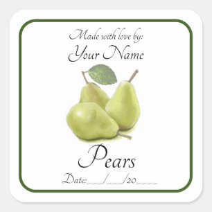 Pear Preserves Stickers and Labels Editable
