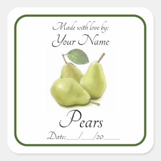 Pear Preserves Stickers and Labels Editable