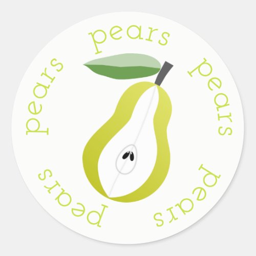 Pear Rounds Classic Round Sticker