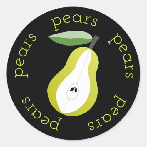 Pear Rounds Classic Round Sticker