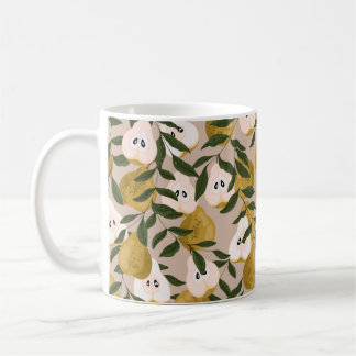 Pear seamless pattern. Beautiful elegant Vintage p Coffee Mug