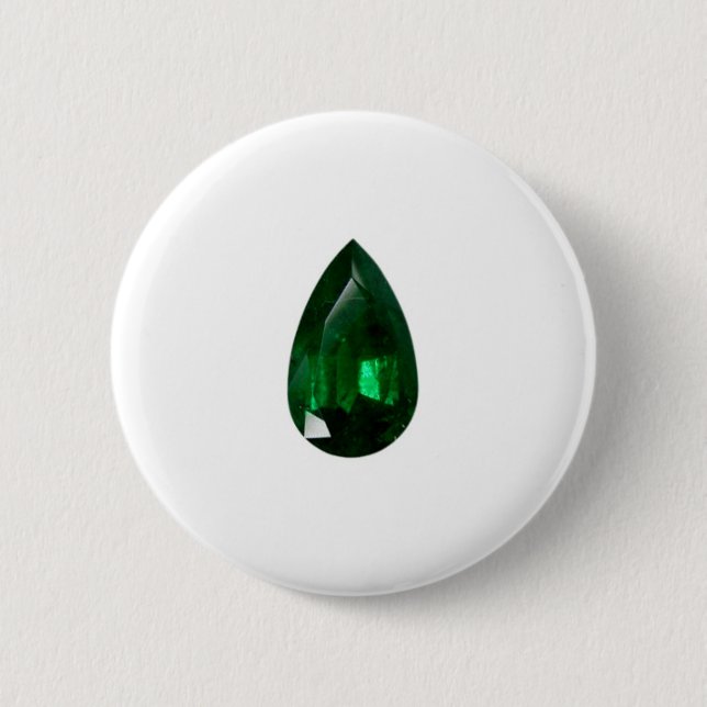 Pear shape Emerald Button (Front)