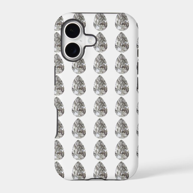 Pear Shaped Diamond Iphone Case (Back)