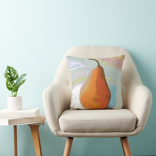 Pear Still Life 1 Throw Pillow (Chair)