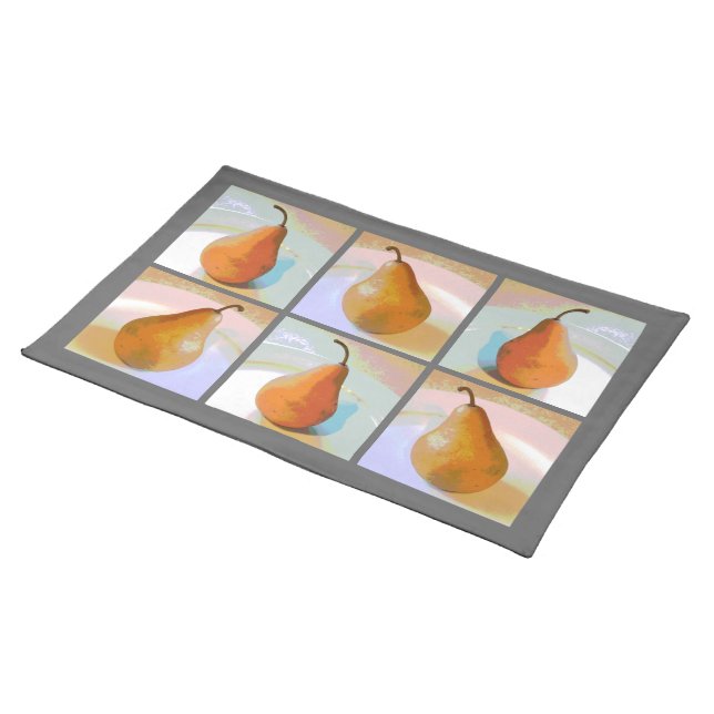 Pear Still Life Group  Cloth Placemat (On Table)