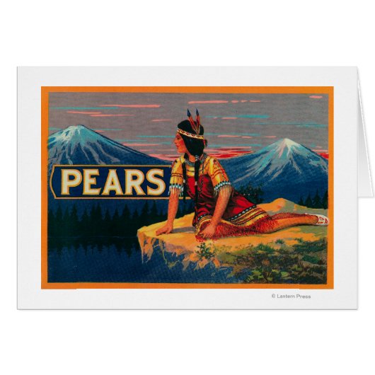 Pear Stock Crate Label Cards (Front Horizontal)