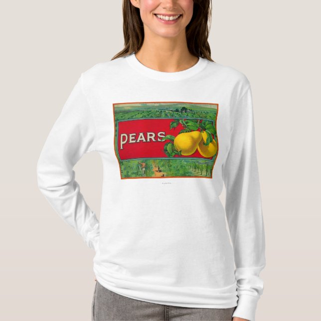 Pear Stock Crate Label T-Shirt (Front)