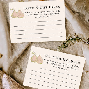 Pear Themed Date Night Ideas Bridal Shower Game Enclosure Card