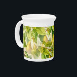 Pear Tree Branches & Pears Pattern Beverage Pitcher<br><div class="desc">Pear Tree Branches & Pears Pattern
Calm & sweet for a similar feeling.
Customize to your liking.</div>