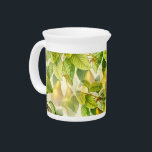Pear Tree Branches & Pears Pattern Beverage Pitcher<br><div class="desc">Pear Tree Branches & Pears Pattern
Calm  & sweet for a similar feeling.

Customize to your liking.</div>