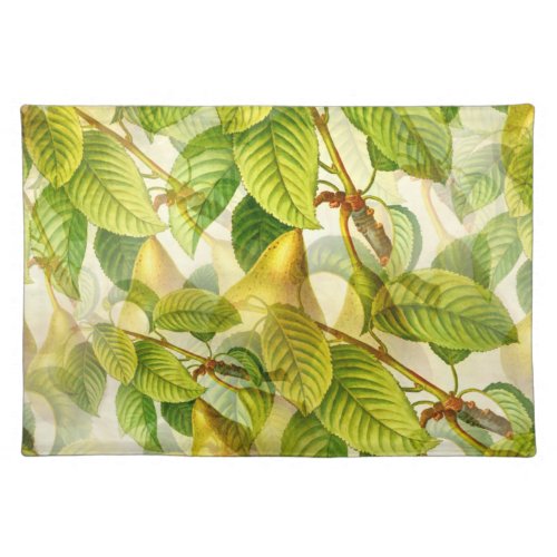 Pear Tree Branches  Pears Pattern  Cloth Placemat