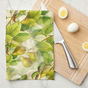 Pear Tree Branches & Pears Pattern Kitchen Towel