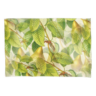 Pear Tree Branches & Pears Pattern Pillow Case