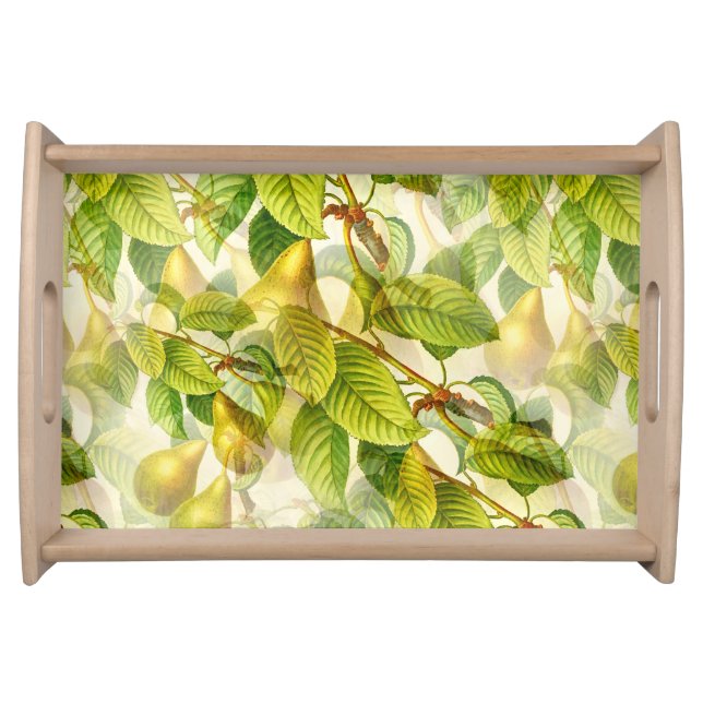 Pear Tree Branches & Pears Pattern   Serving Tray (Front)