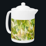 Pear Tree Branches & Pears Pattern  Teapot<br><div class="desc">Pear Tree Branches & Pears Pattern
Calm  & sweet for a similar feeling.

Customize to your liking.</div>