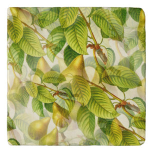Pear Tree Branches & Pears Pattern Trivet