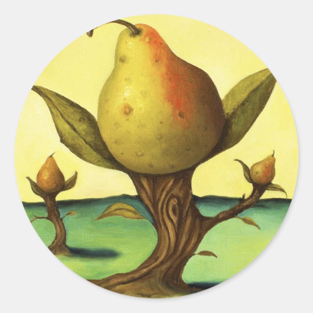 Pear Tree Classic Round Sticker (Front)
