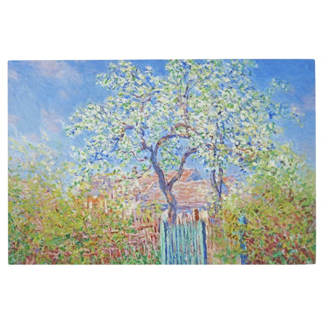 Pear Tree in Flower - Claude Monet Metal Print (Front)