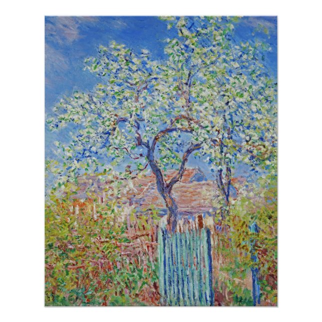 Pear Tree in Flower - Claude Monet Poster (Front)