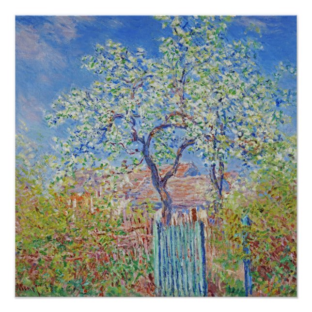 Pear Tree in Flower - Claude Monet Poster (Front)