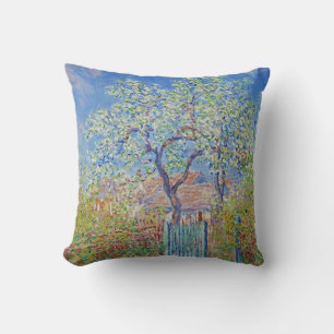 Pear Tree in Flower - Claude Monet Throw Pillow