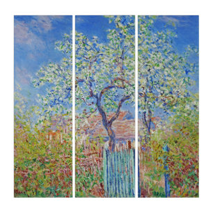Pear Tree in Flower - Claude Monet Triptych