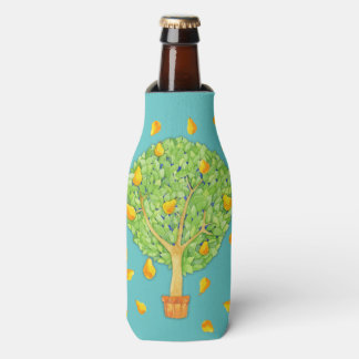 Pear Tree Pears teal Bottle Cooler