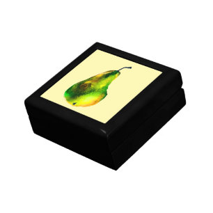 Pear watercolor green fruit gift box