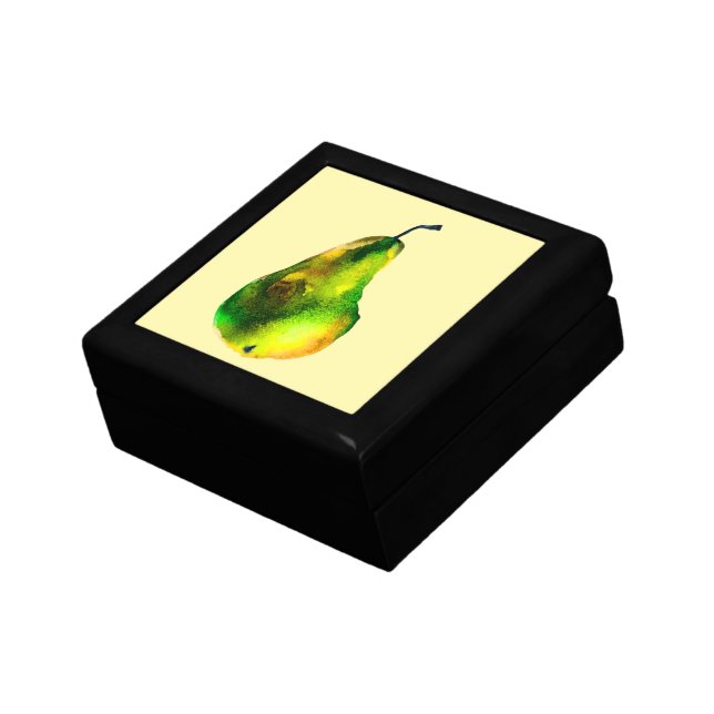 Pear watercolor green fruit gift box (Side)