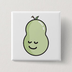 Pear with a smile button