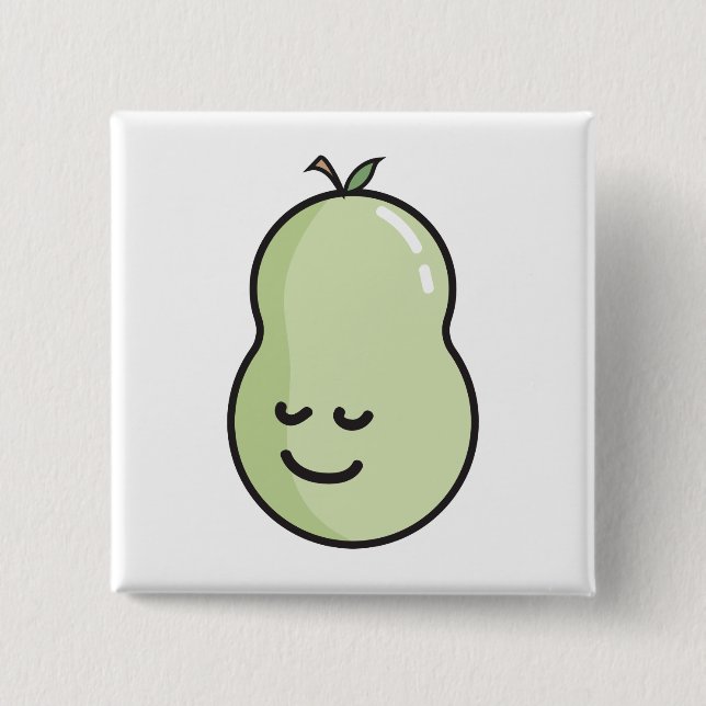 Pear with a smile button (Front)