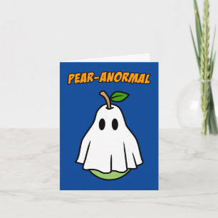 Pearanormal Halloween Pear Ghost Pun Holiday Card