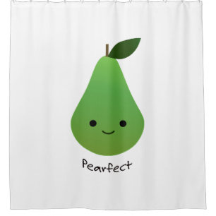 Pearfect Cute Kawaii Pear Shower Curtain