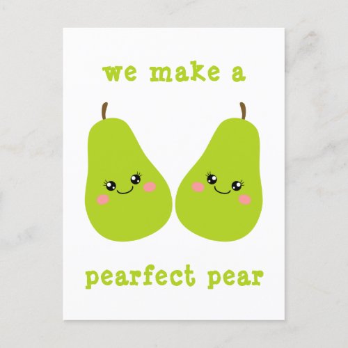 pearfect pear postcard