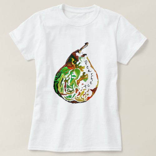 Pearfect pun Pear fruit pop art illustration T_Shirt