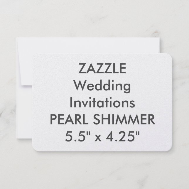 PEARL 110lb 5.5" x 4.2 Wedding Invitations (Front)