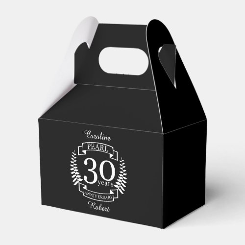 Pearl 30th wedding anniversary 30 years favor boxes