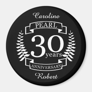 Pearl 30th wedding anniversary 30 years magnet