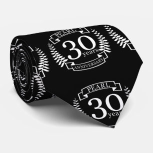 Pearl 30th wedding anniversary 30 years neck tie