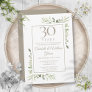 Pearl 30th Wedding Anniversary Greenery Floral Invitation