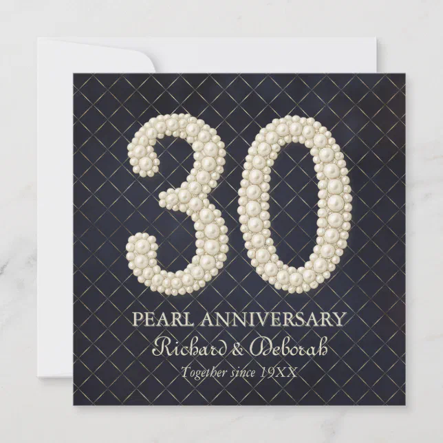 Pearl 30th Wedding Anniversary Greeting Card | Zazzle