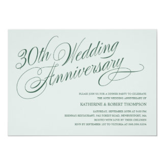 Pearl 30th Wedding Anniversary Invitations