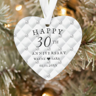 Pearl 30th Wedding Anniversary Ornament