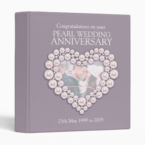 Pearl 30th wedding anniversary photo folder